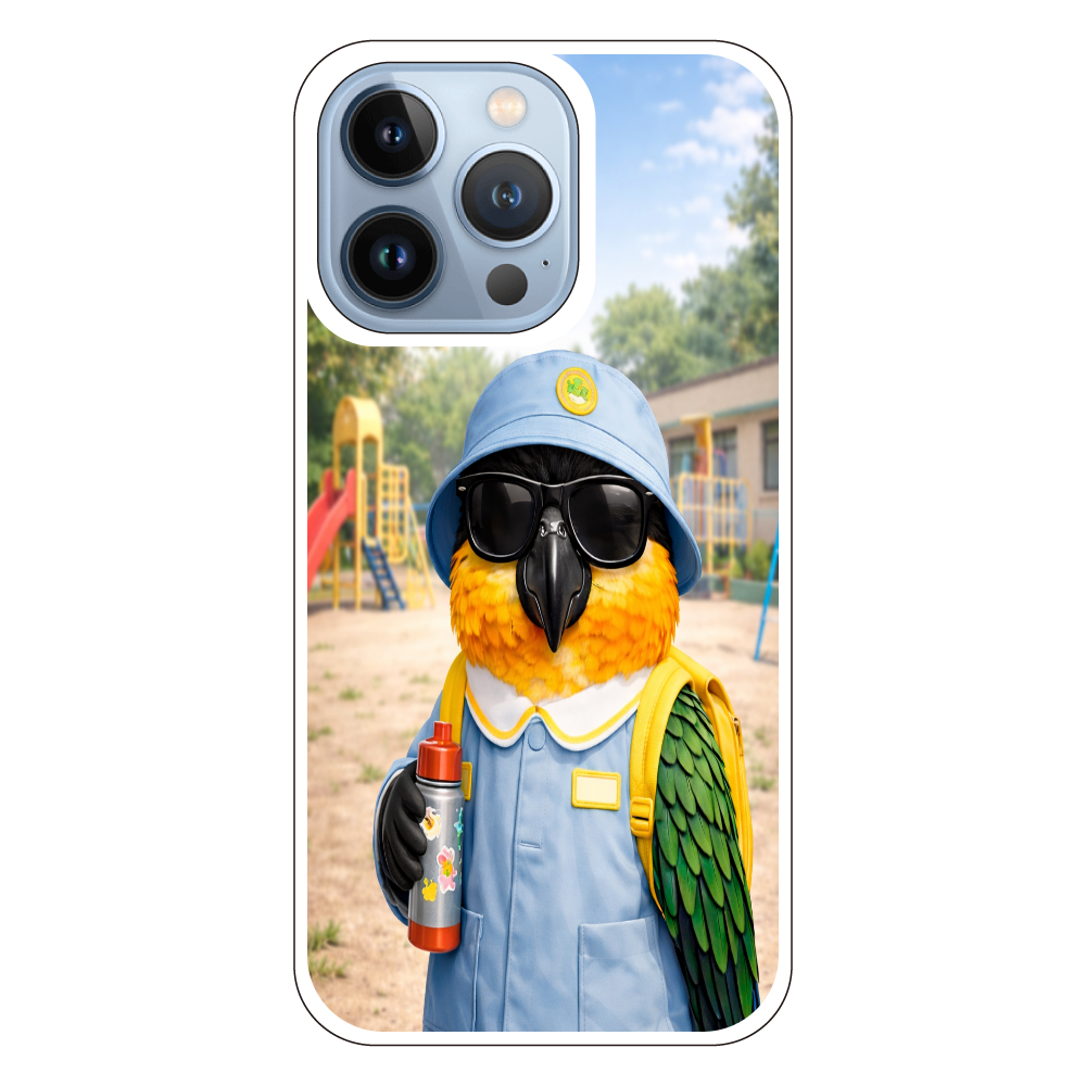 園児ドン・ムック｜ズクロシロハラインコの園児スタイルiPhone13Pro