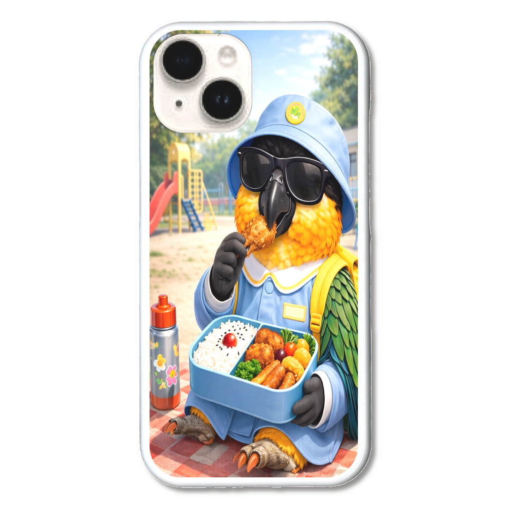 お弁当時間のドン・ムック｜ほっこり幼稚園iPhone15ハードケース