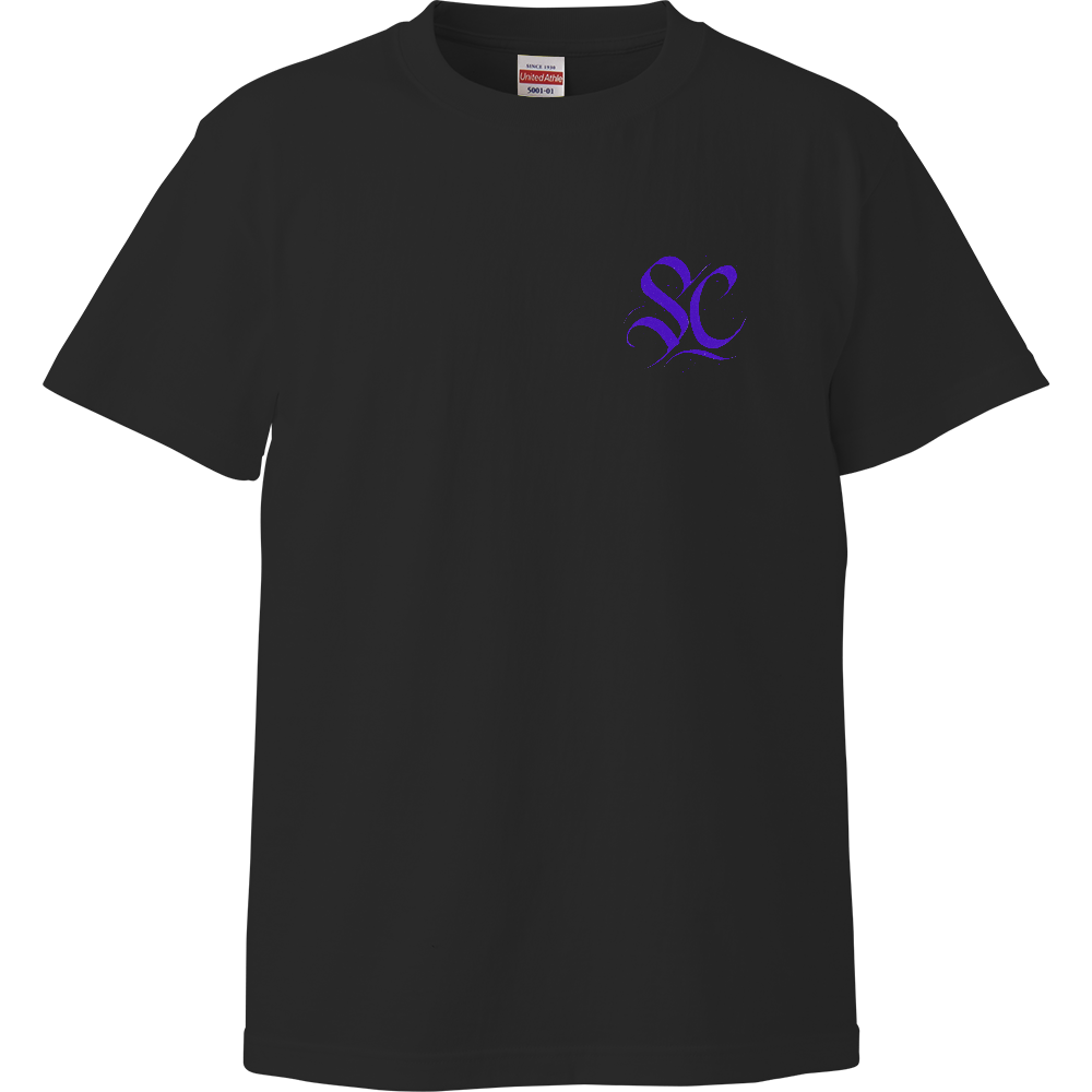 紫文字SC ハイクオリティTシャツ ブラック