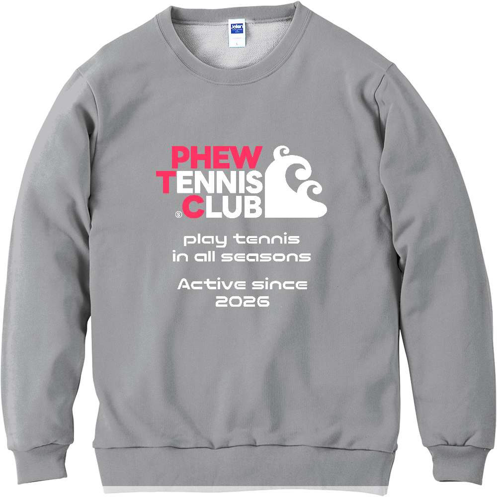 軽量スウェット phew tennis club
