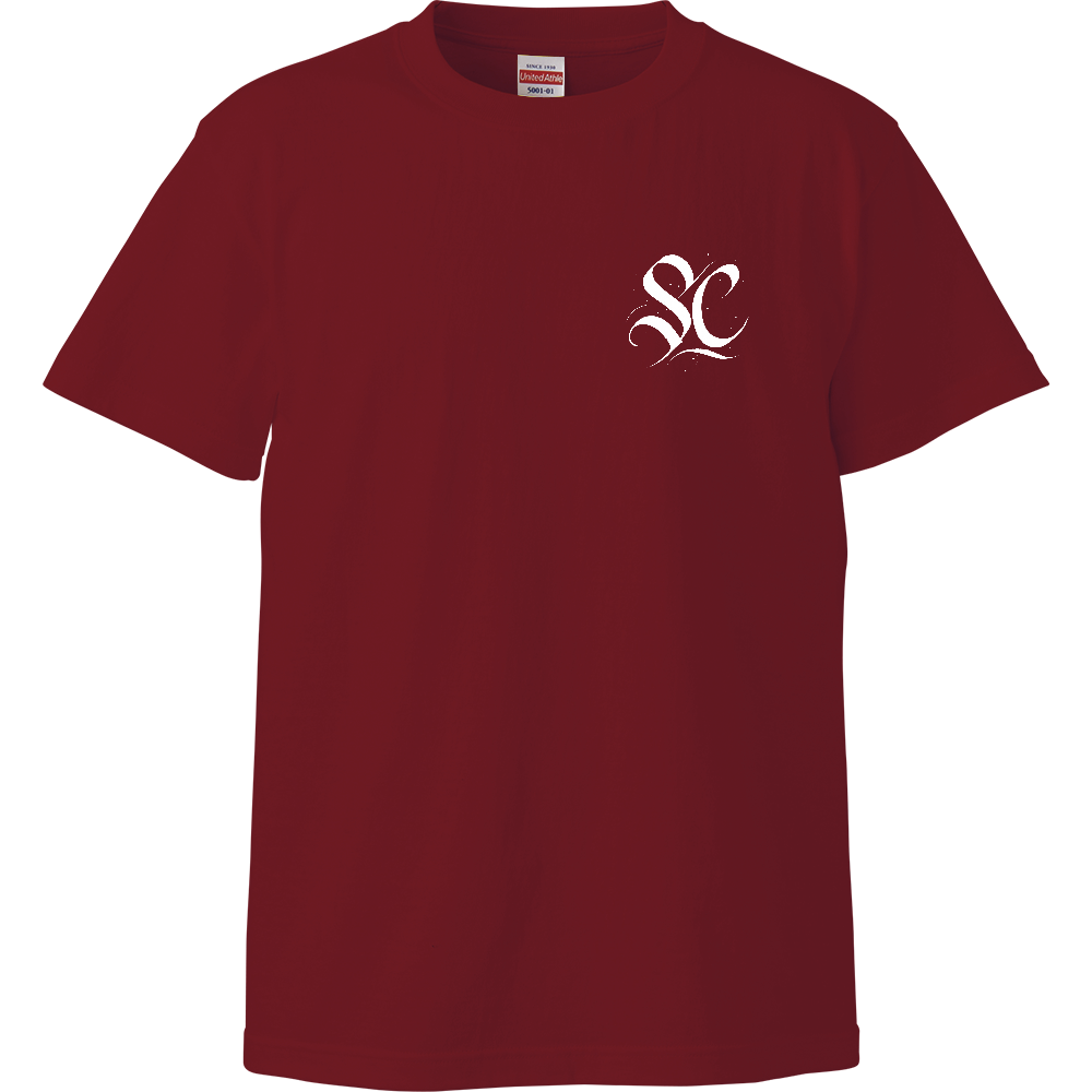 白文字SC ハイクオリティTシャツ バーガンディ