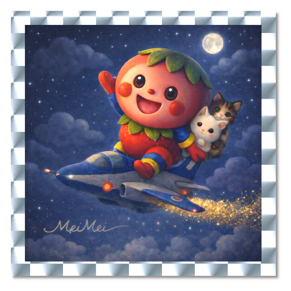 いちごちゃん 夜空を飛ぶ(銀)