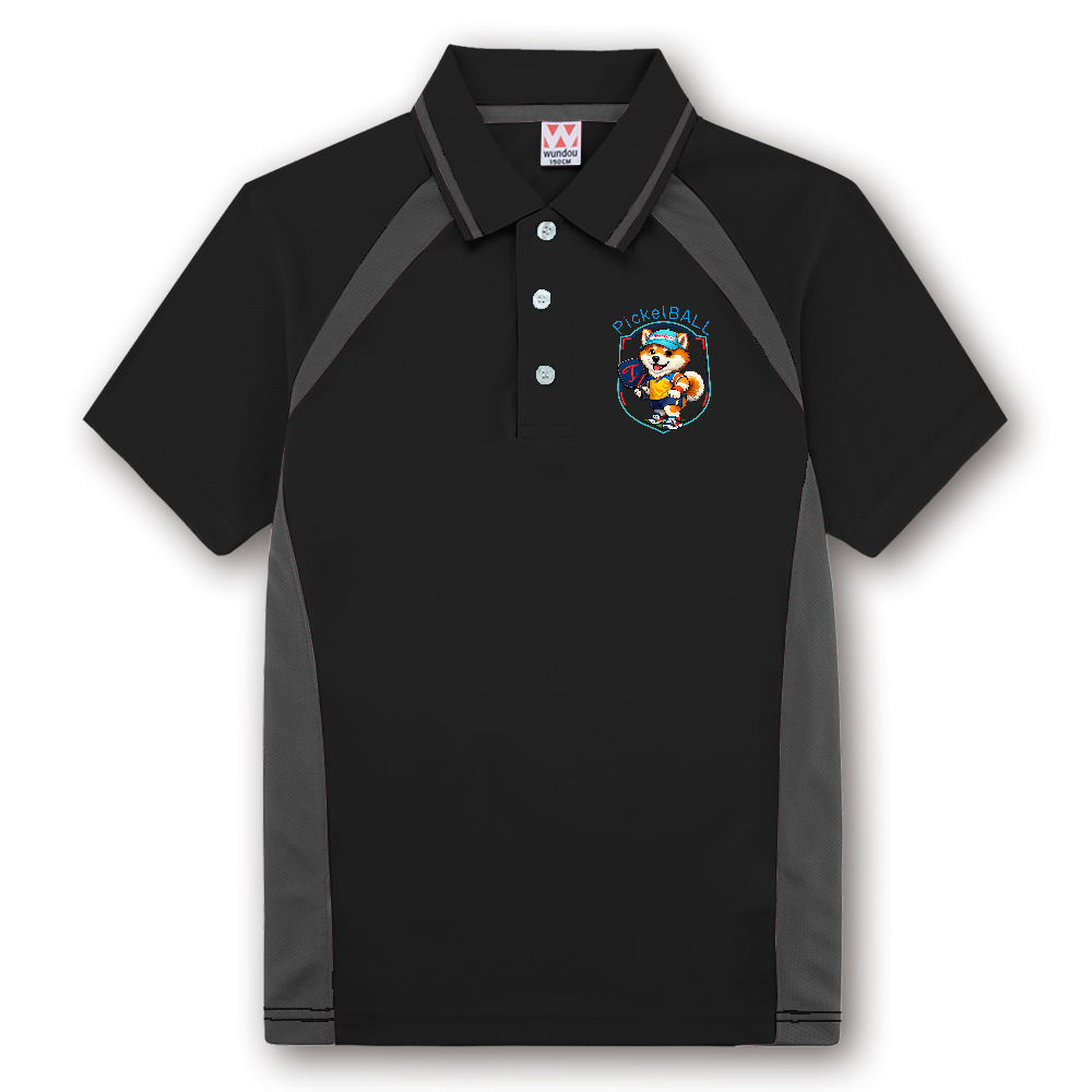 ベーシックテニスシャツ　PickleBall＆秋田犬