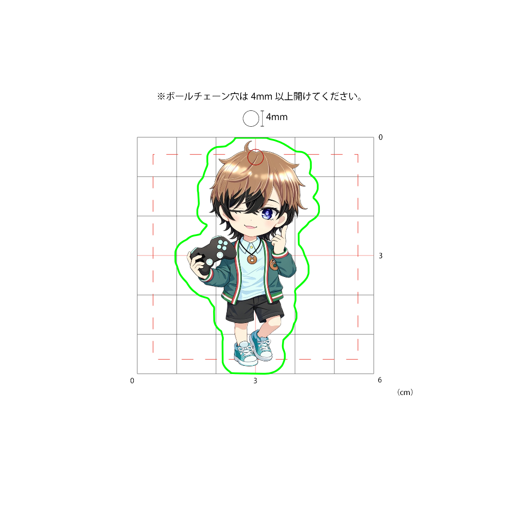 てってアクリルキーホルダー
