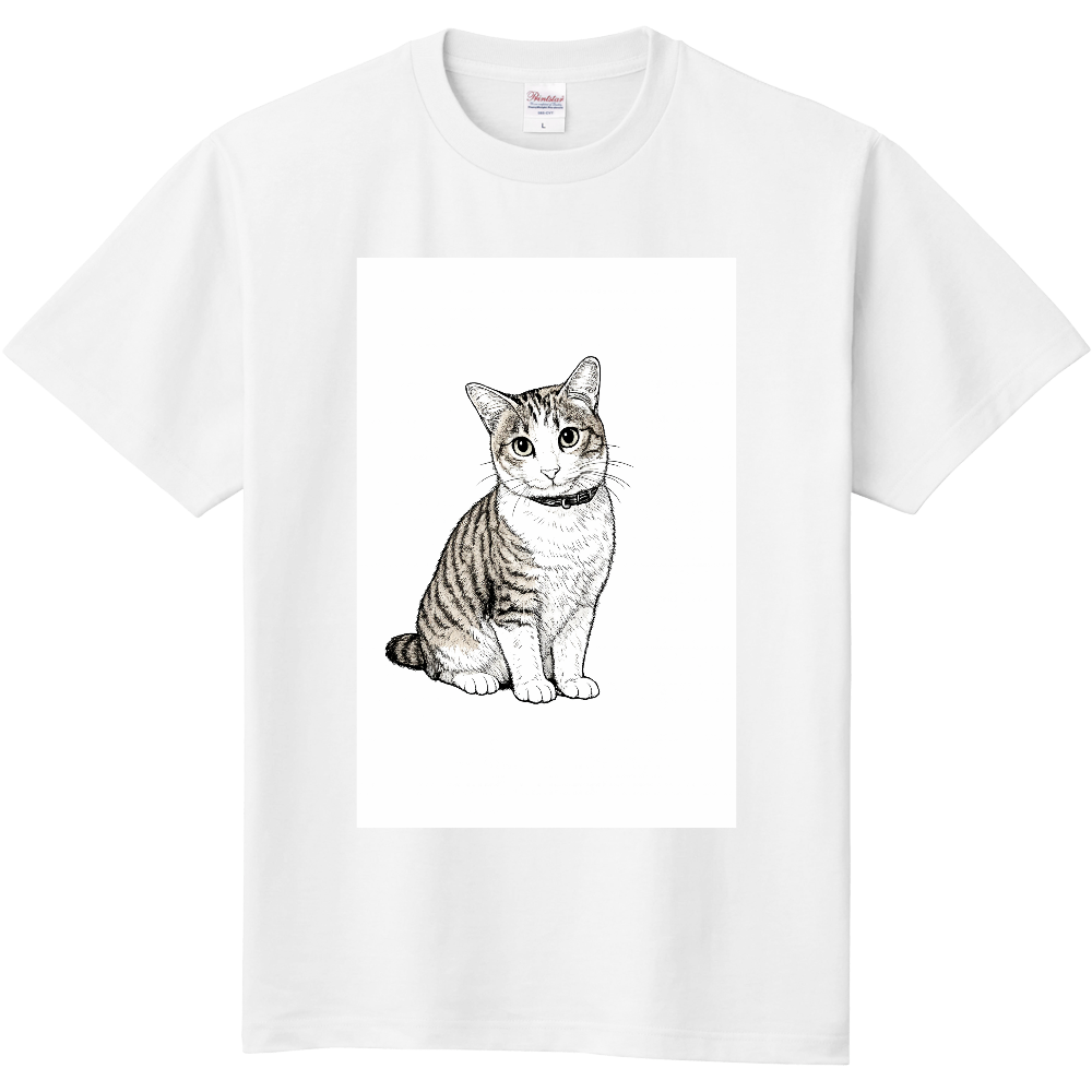 ムギちゃんのごきげん三毛猫Tシャツ|癒し系キャラデザイン