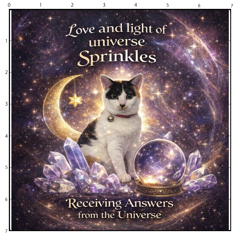 宇宙猫スプの守護アクリルステッカー7cm×7cm