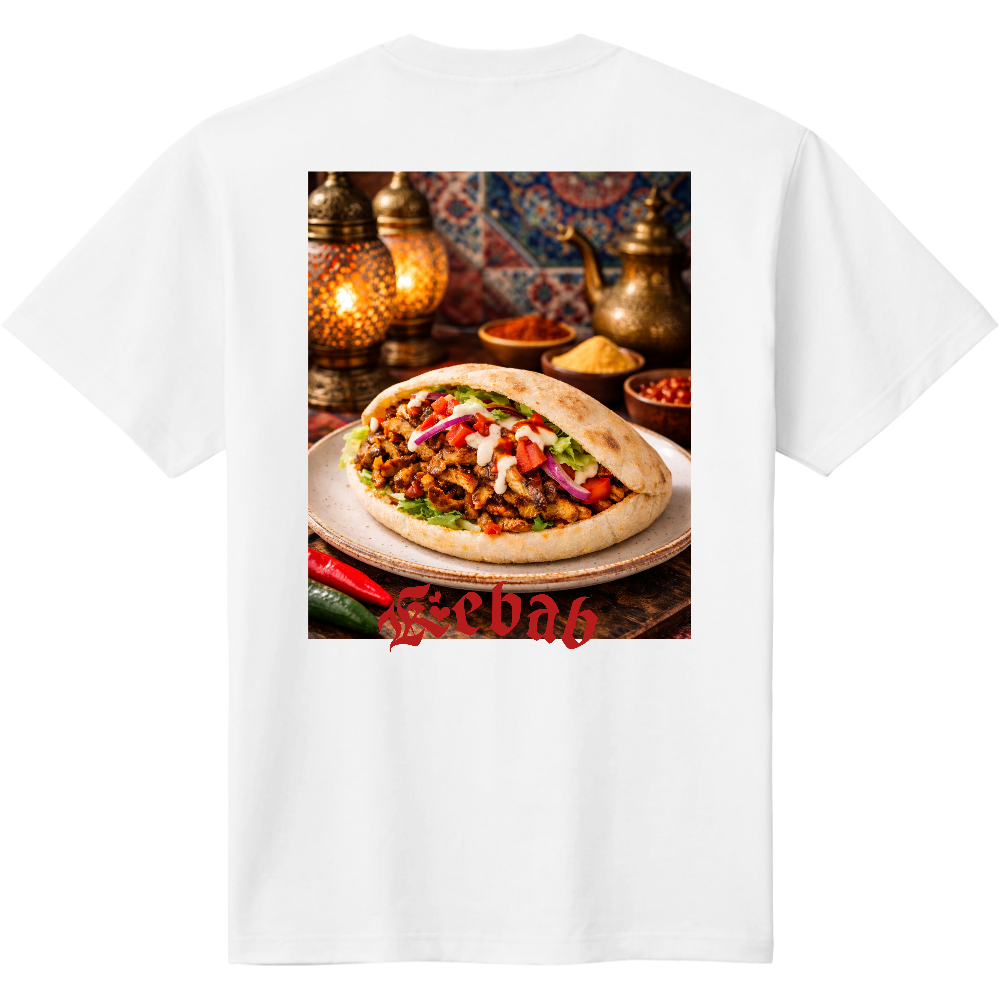 KebabバックプリントTシャツ