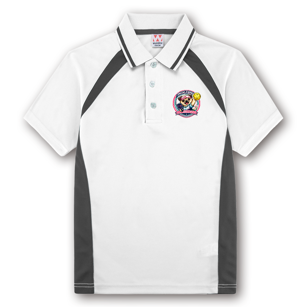 ベーシックテニスシャツ  PickleBall＆Dog sakuradrop