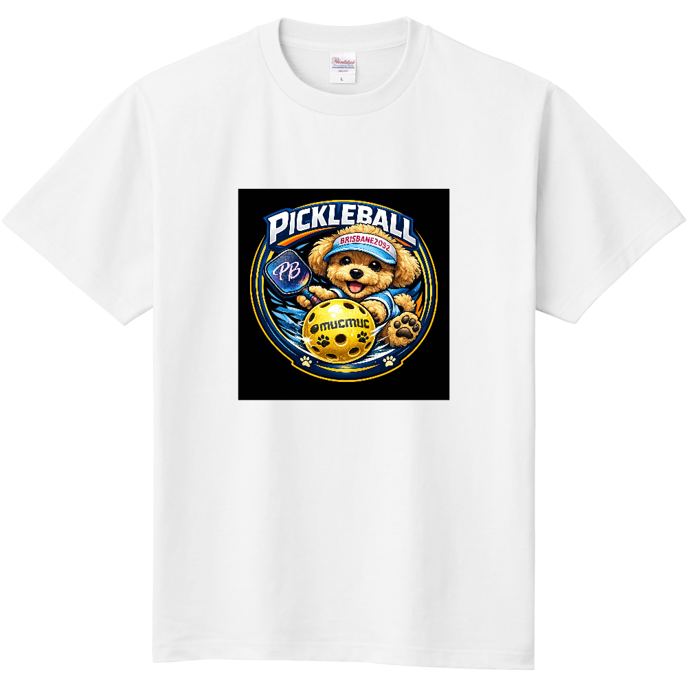 定番Ｔシャツ  PickleBall＆Dog ロゴ×２（前後）