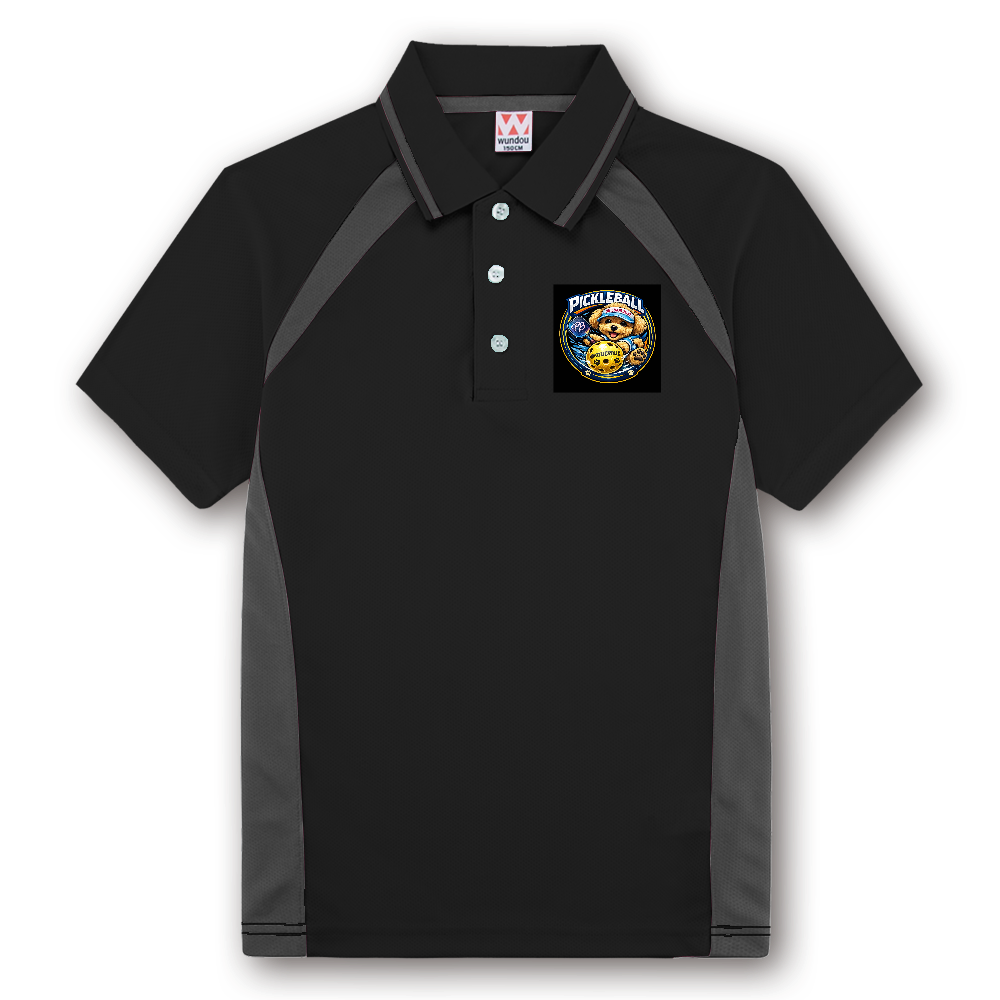 ベーシックテニスシャツ  PickleBall＆Dog ロゴ×2（前後）