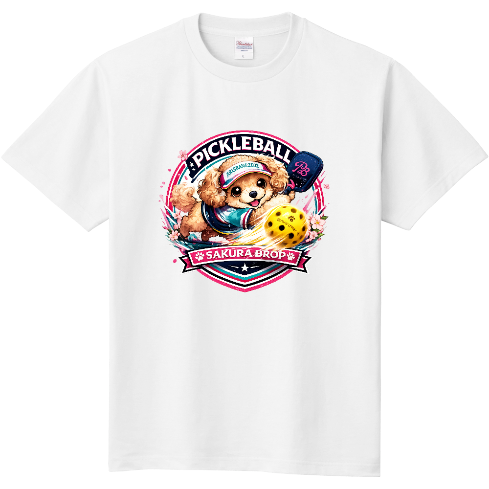 定番Ｔシャツ  PickleBall＆Dog sakuradropⅢ