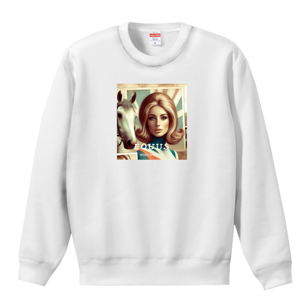 馬と女(ひょっこり芦毛)