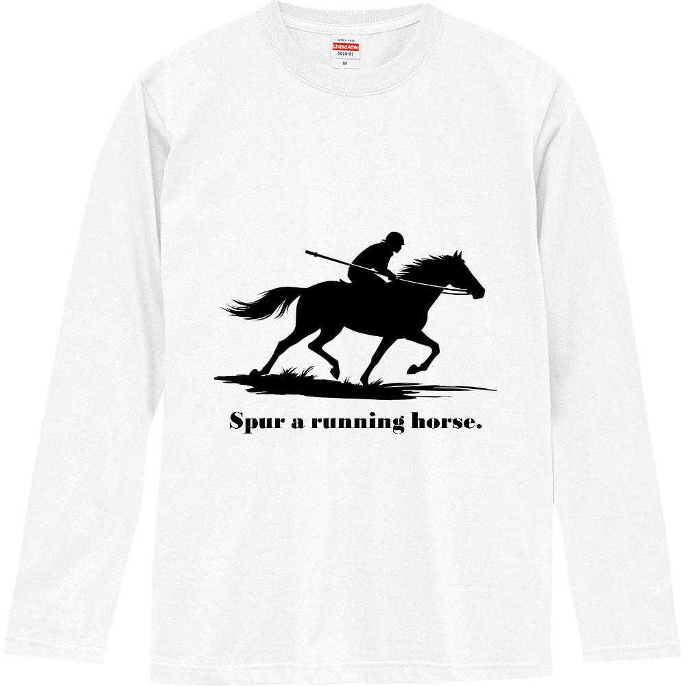 [ロングTシャツ] Spur a running horse.