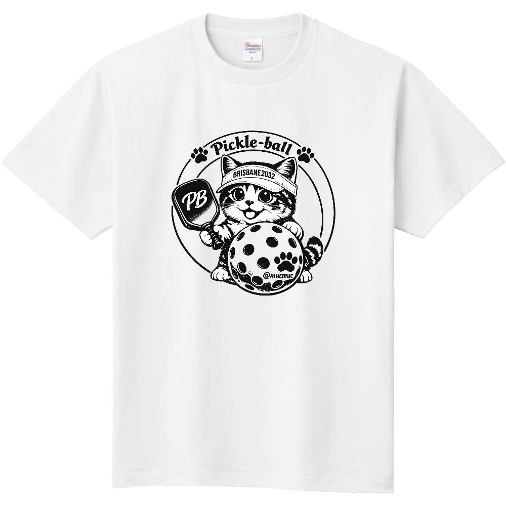 定番Tシャツ　PickleBall＆マンチカン（単一色）