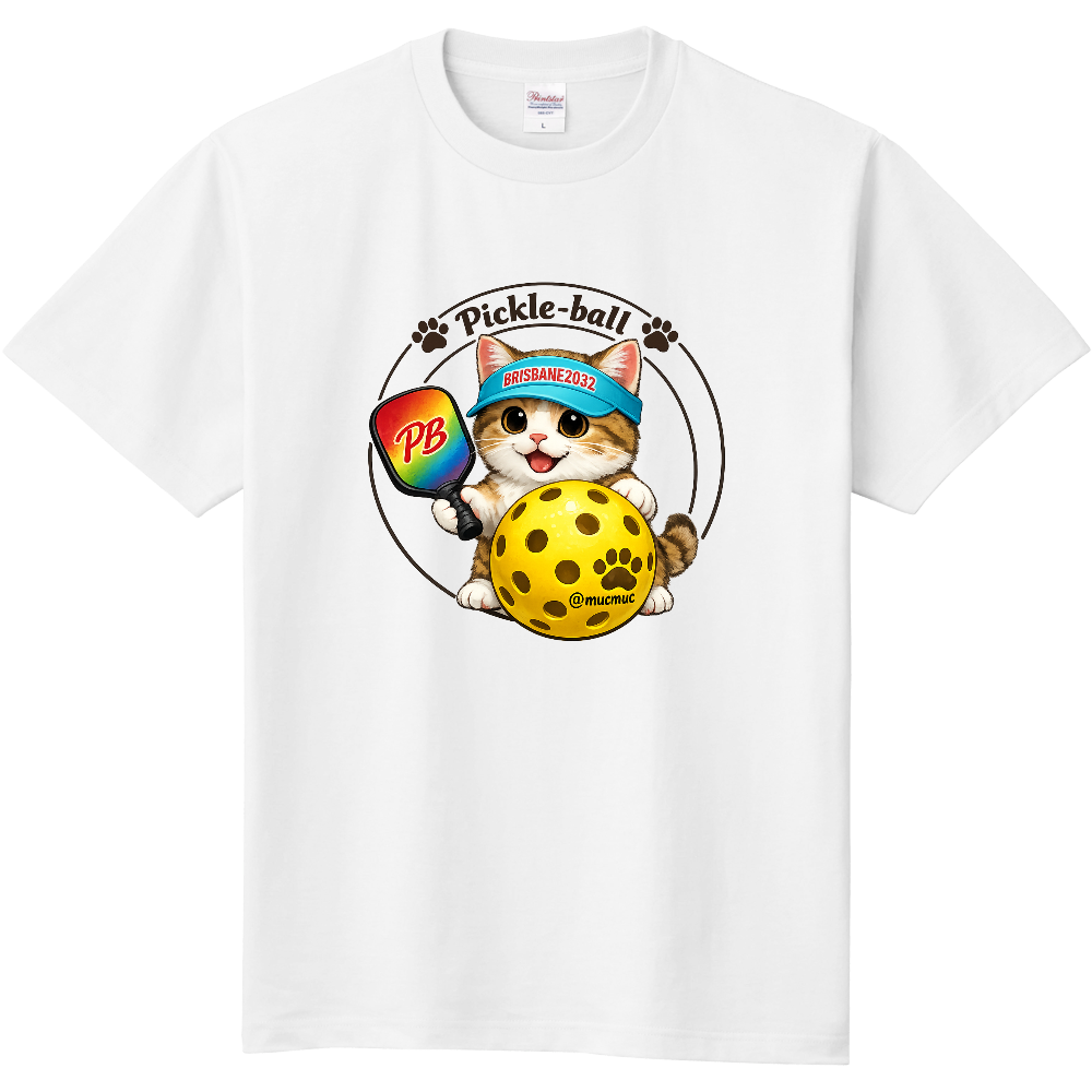 定番Tシャツ　PickleBall＆マンチカン