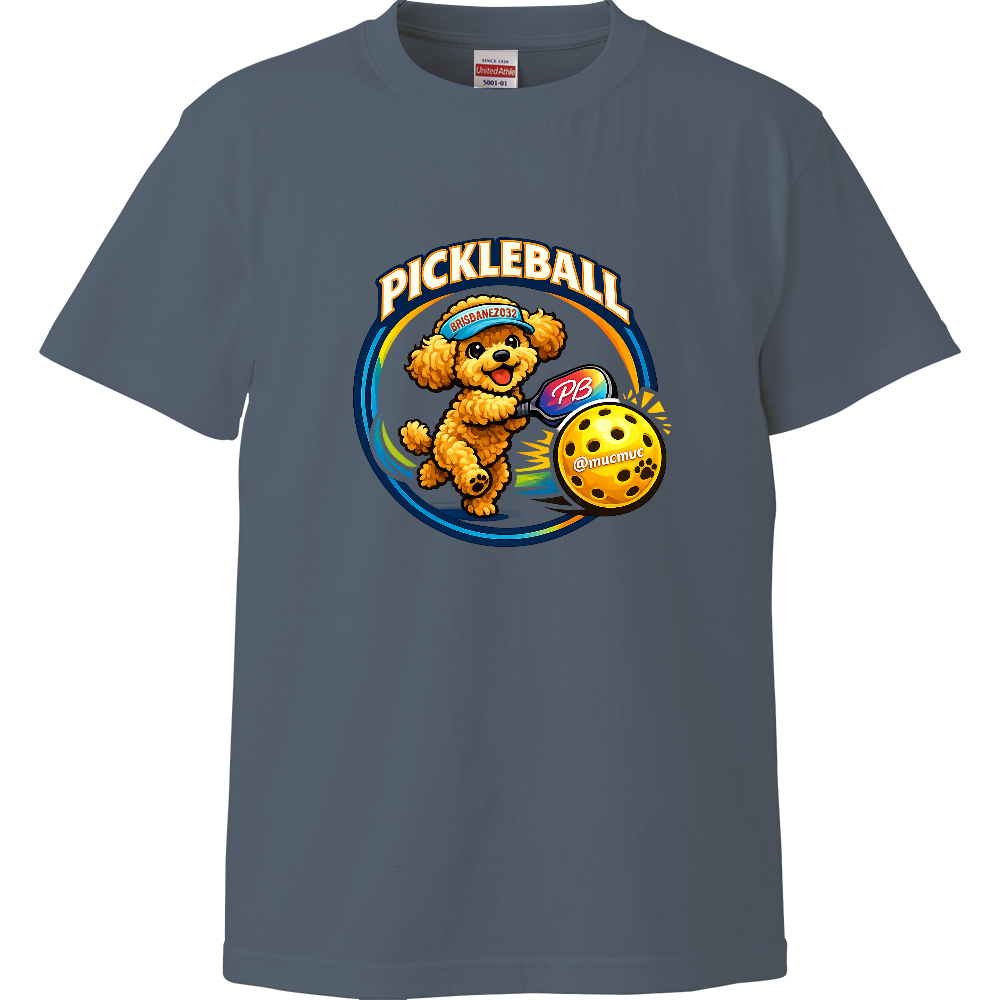 ハイクオリティーTシャツ　Pickleball＆Toypoo ロゴ×２（前後）