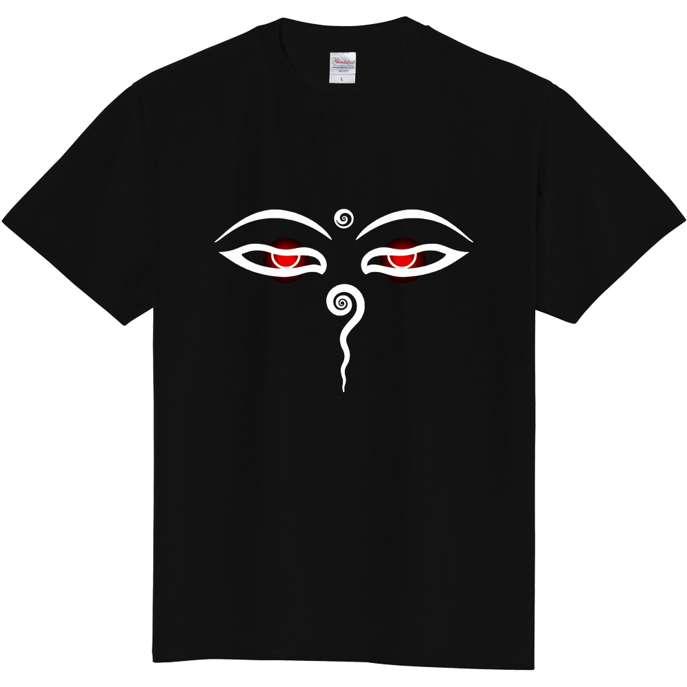 知恵の目 / サイバー・ブッダ オリジナルTシャツ(Black)