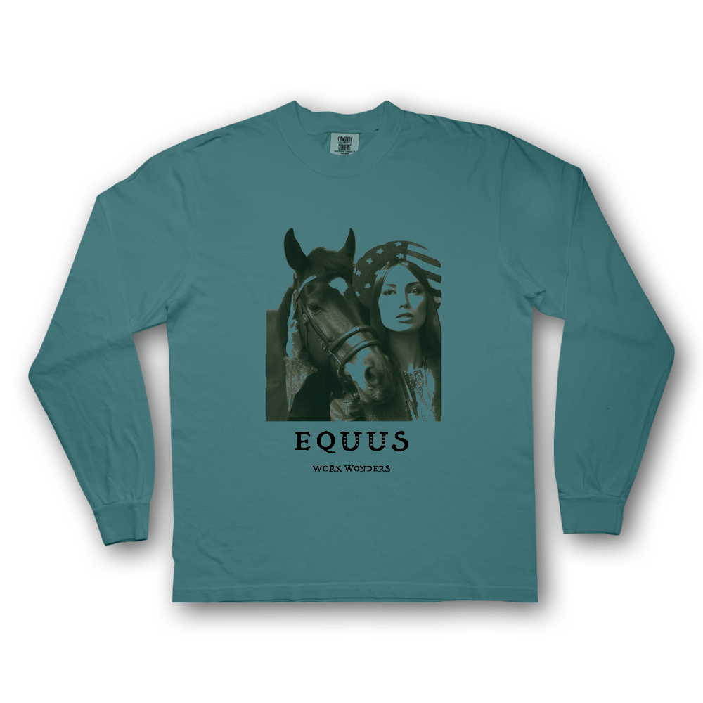 馬と女(アメリカン)ロングスリーブT