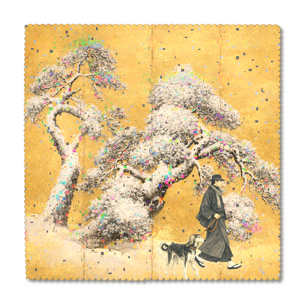 雪松図屏風×戌年