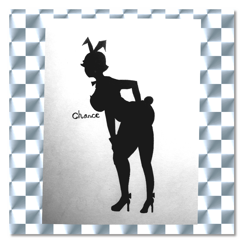 バニーガールシルエットシール