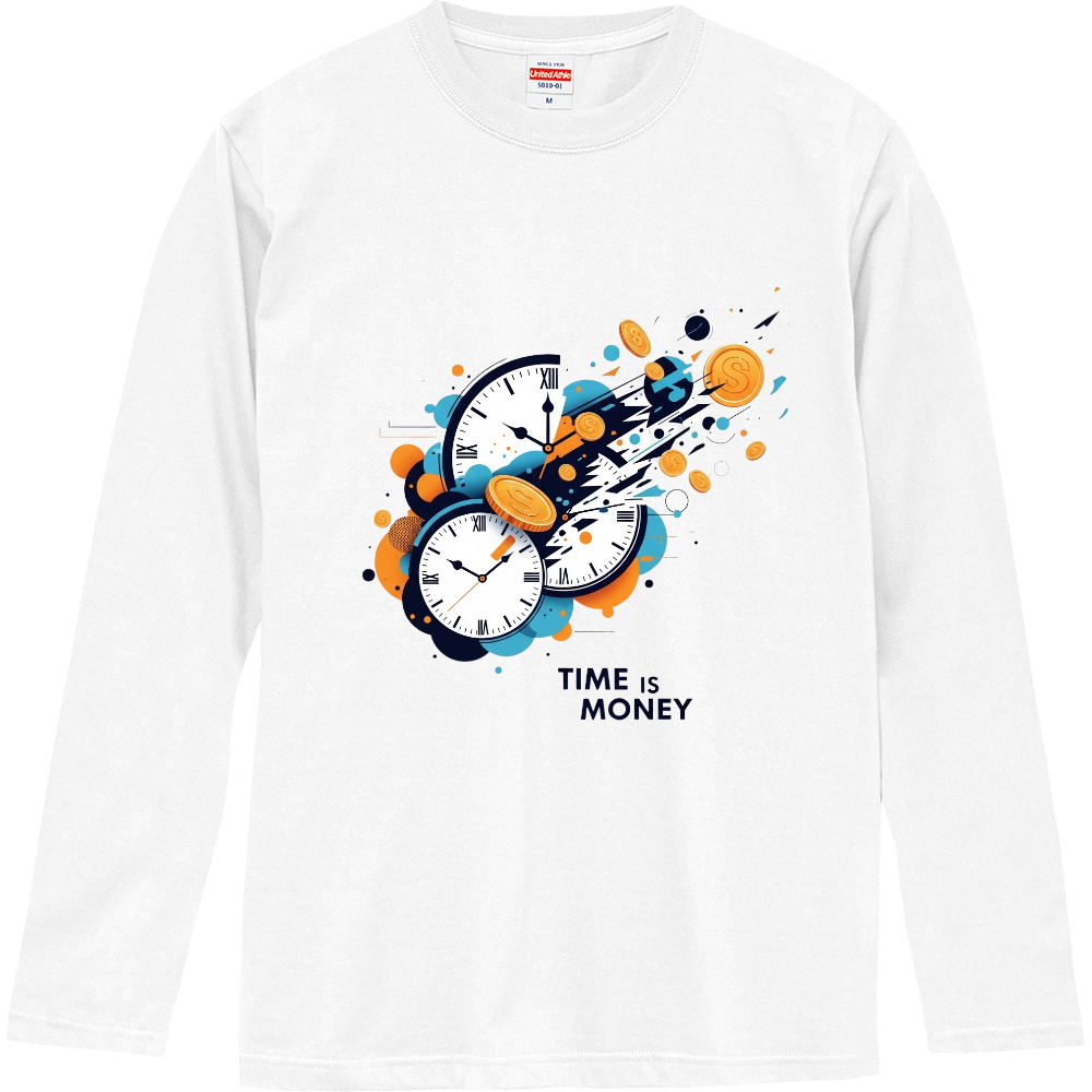 [ロングTシャツ] Time is money.