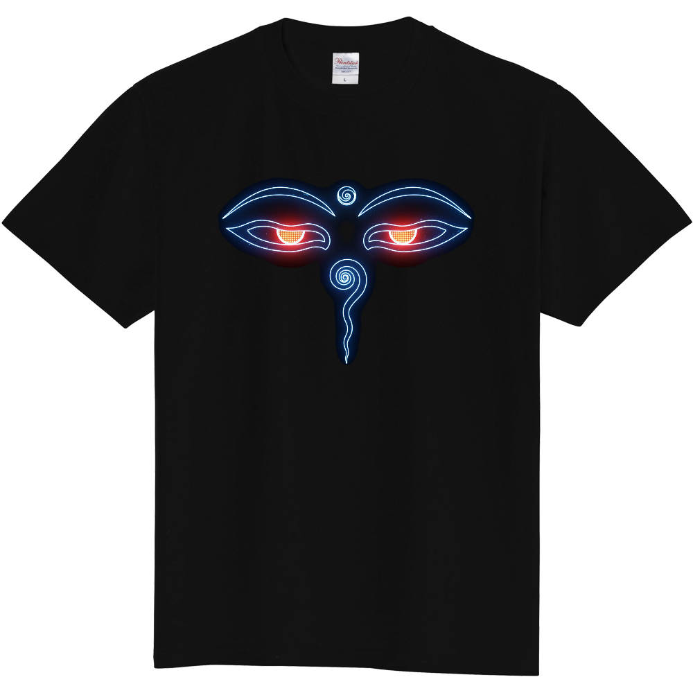 NEON BUDDHA EYE / サイバー・ブッダ ネオンロゴTシャツ