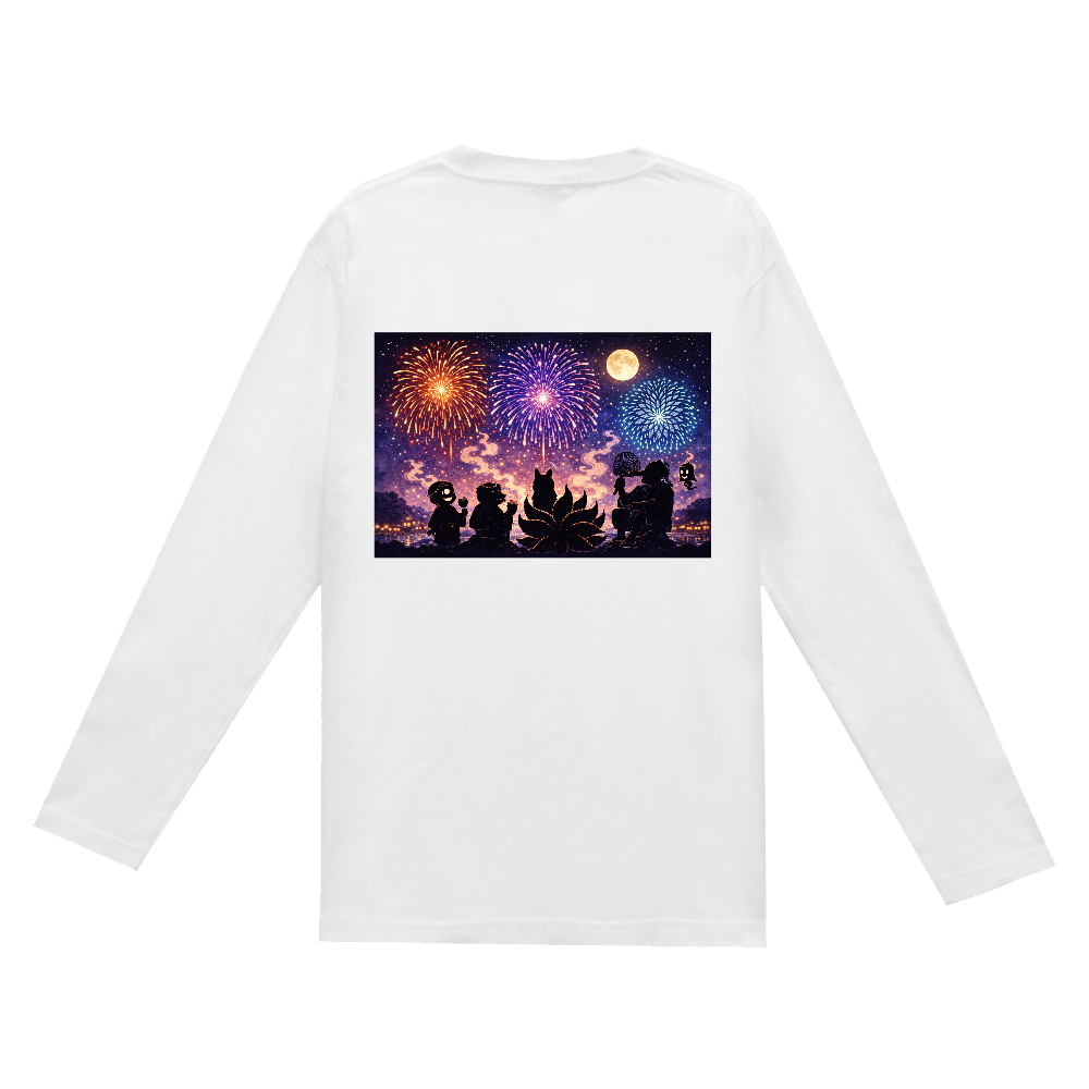 妖怪花火大会長袖Tシャツ