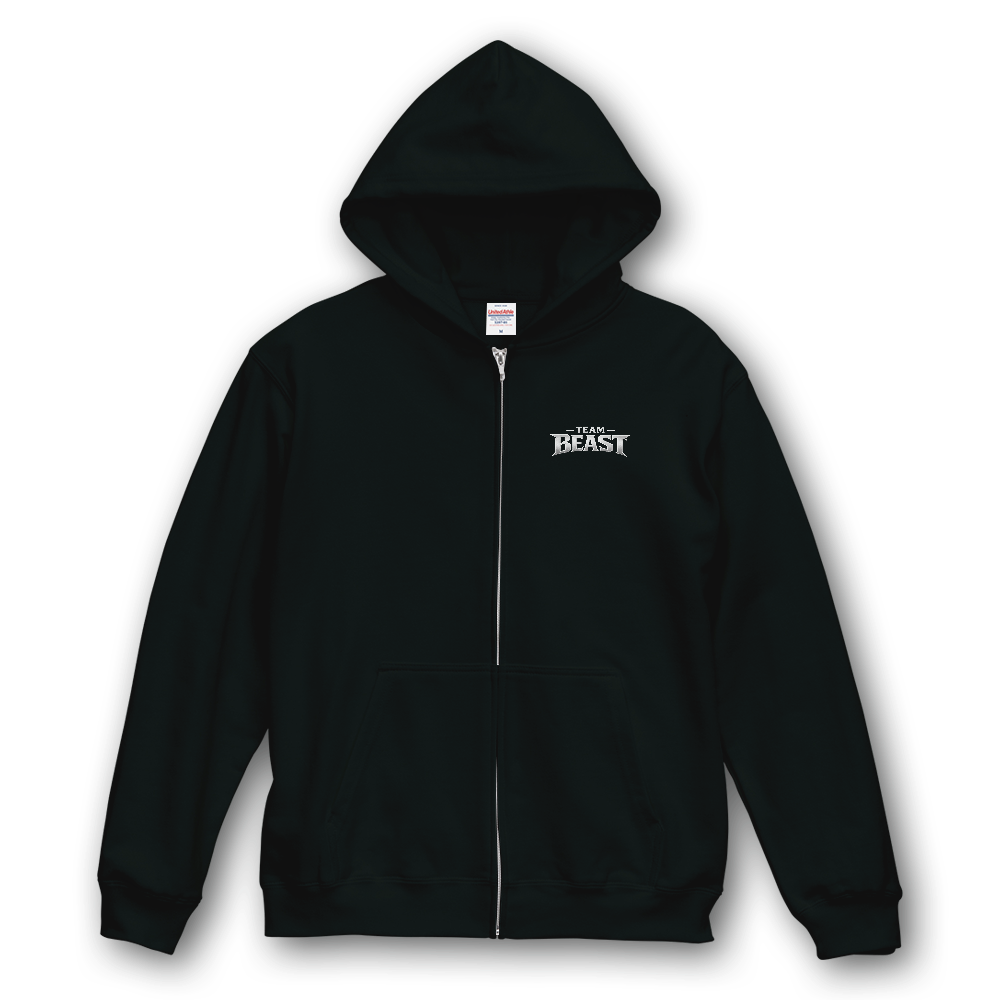 TEAM BEAST ｴﾝｼﾞﾝﾀｲﾌﾟﾛｺﾞ 8.8オンス フルジップ パーカ