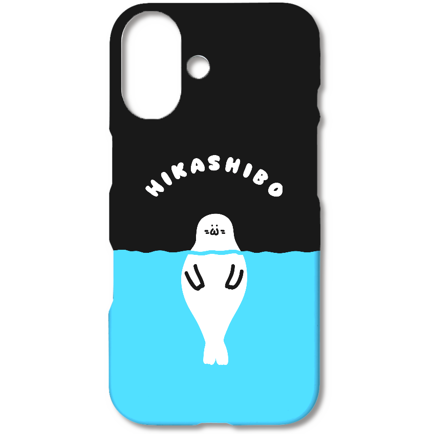 皮下脂肪の厚いアザラシ・黒背景