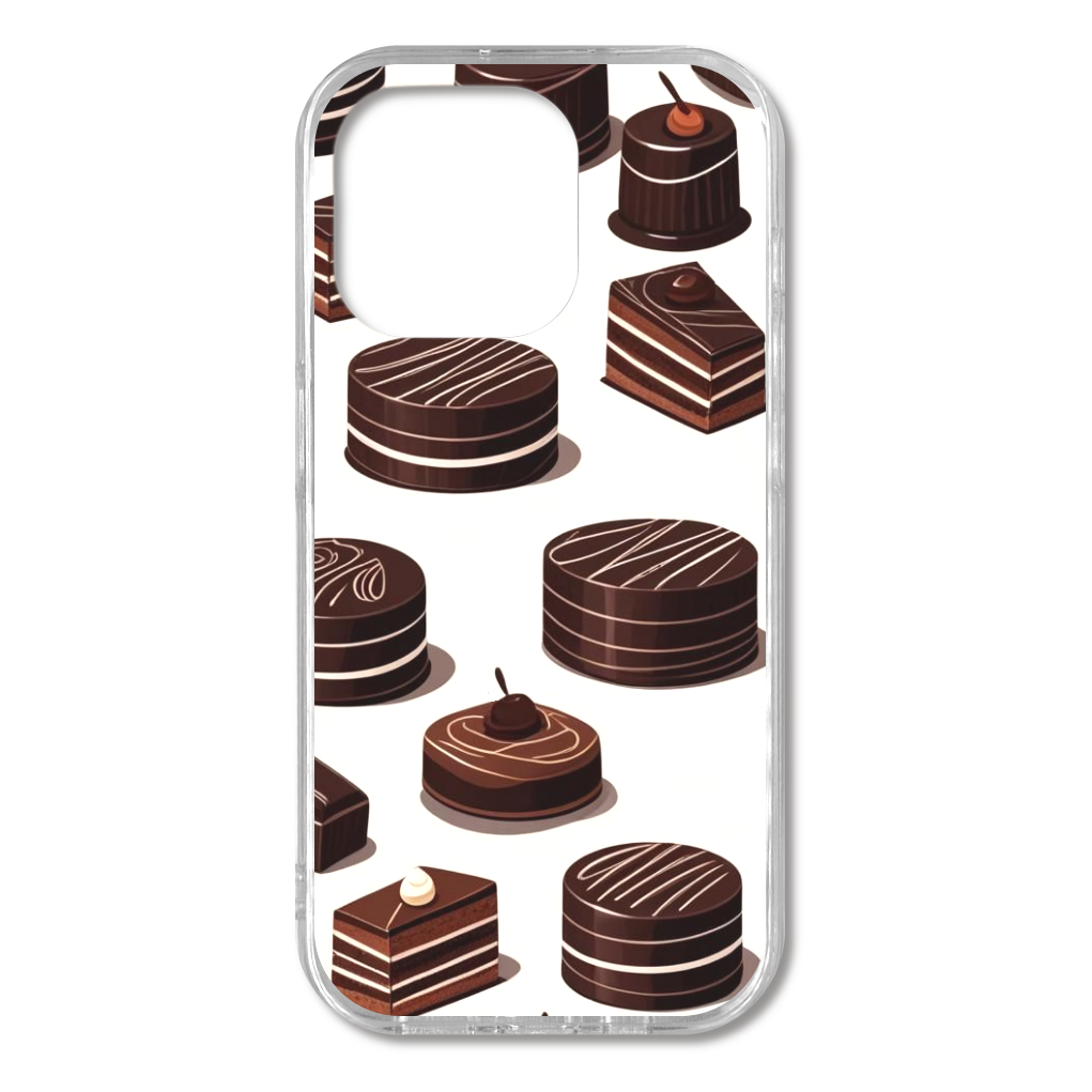 チョコレートケーキ　パターン　iPhone15 Pro TPUケース