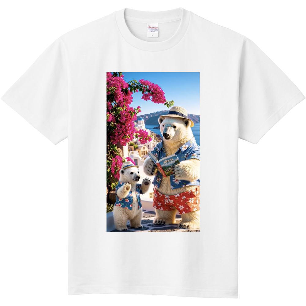 かわいいシロクマのTシャツ
