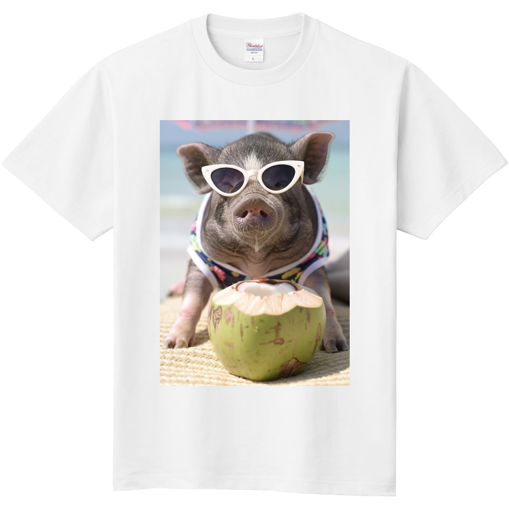 かわいいブタのTシャツ