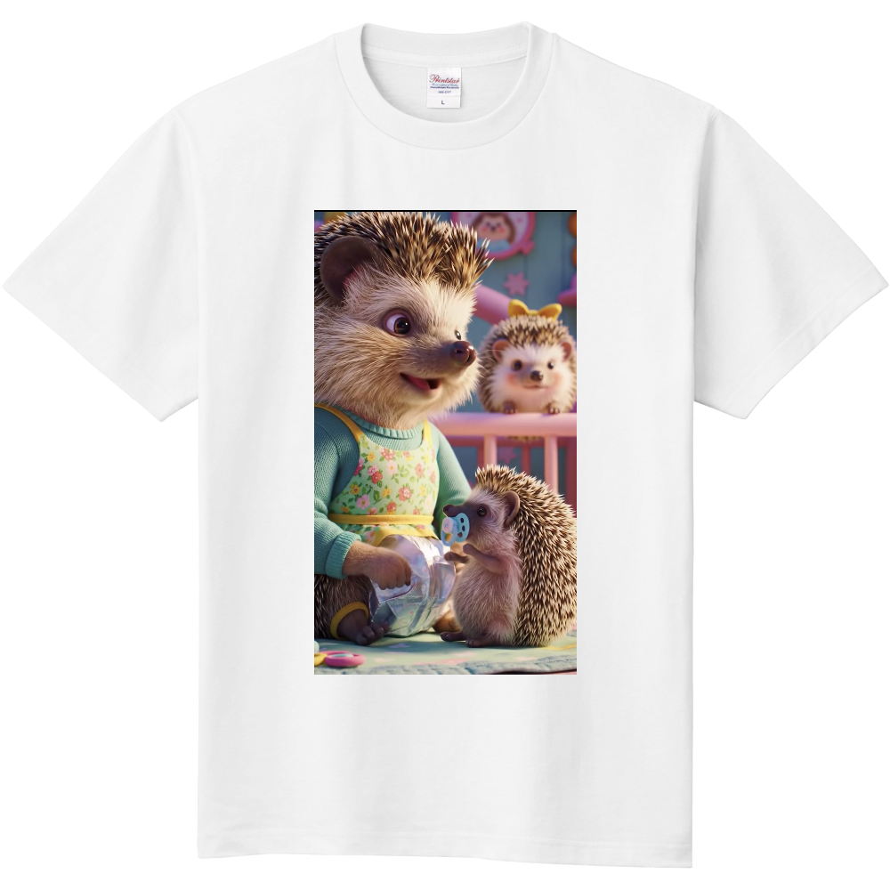 かわいいハリネズミのTシャツ