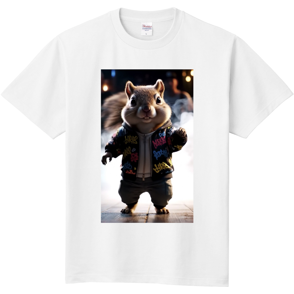 かわいいリスのTシャツ