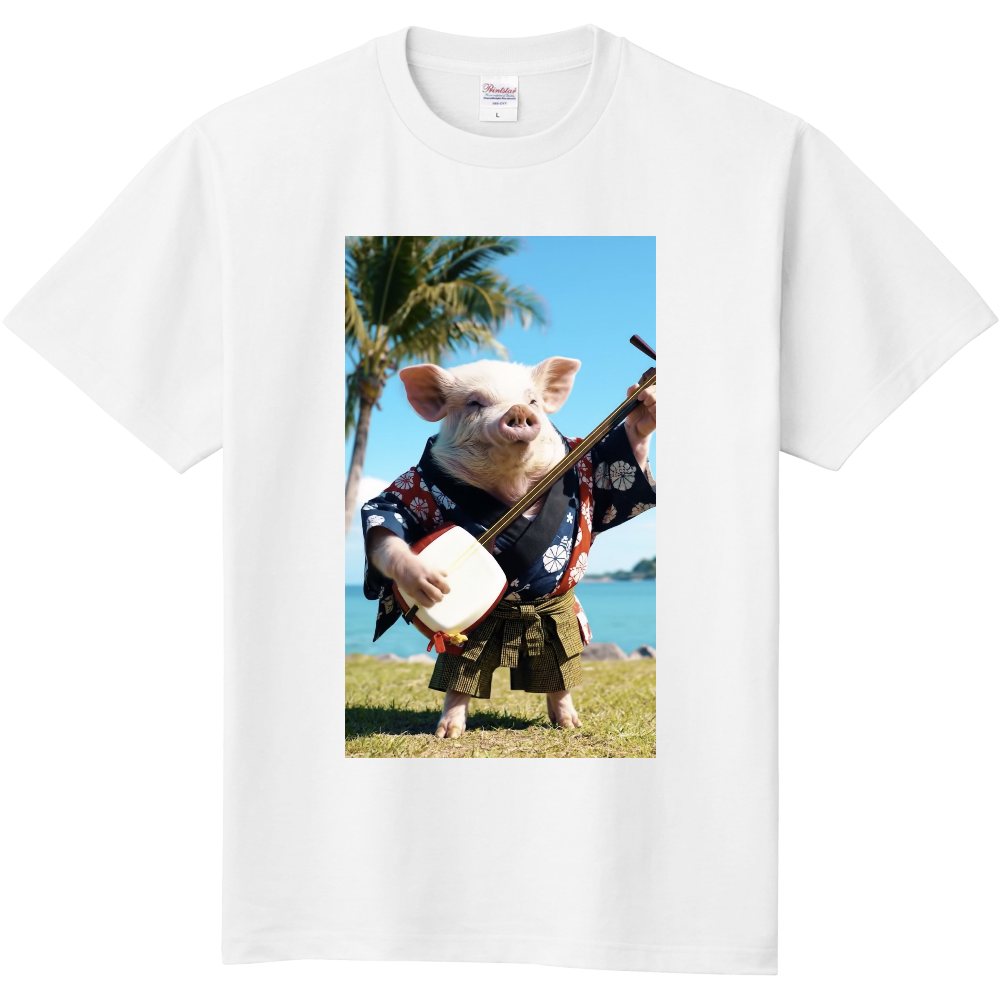 かわいいブタのTシャツ