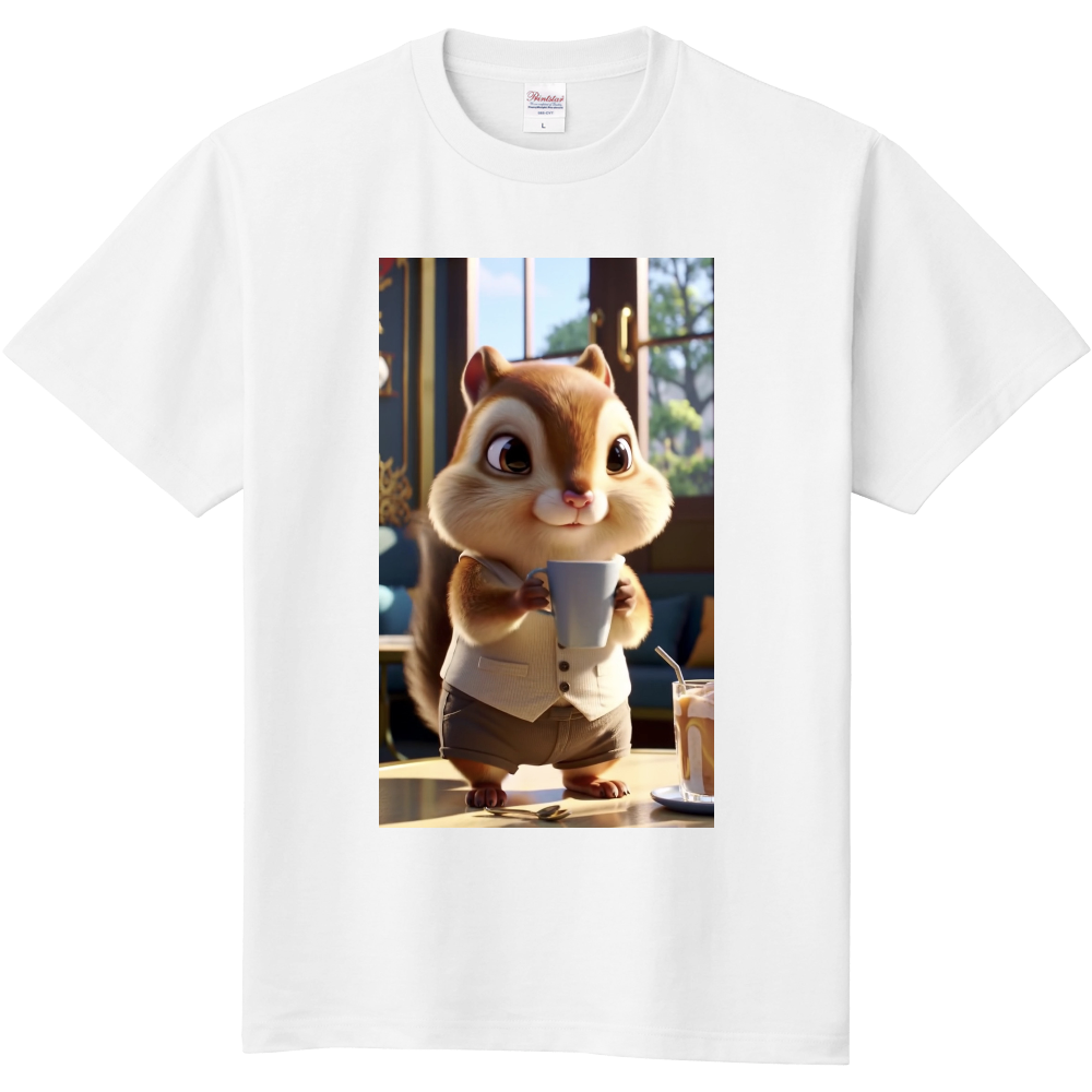 かわいいリスのTシャツ