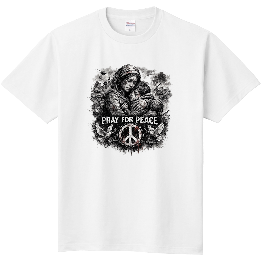 PRAY FOR PEACE / 親子と平和への祈り グラフィックTシャツ
