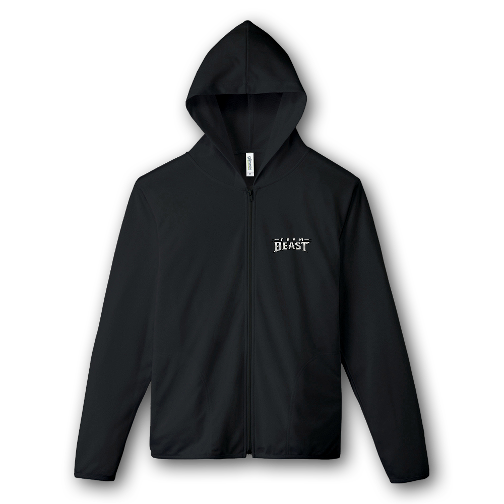 TEAM BEAST  盾ﾛｺﾞ4.4オンス ドライジップパーカー