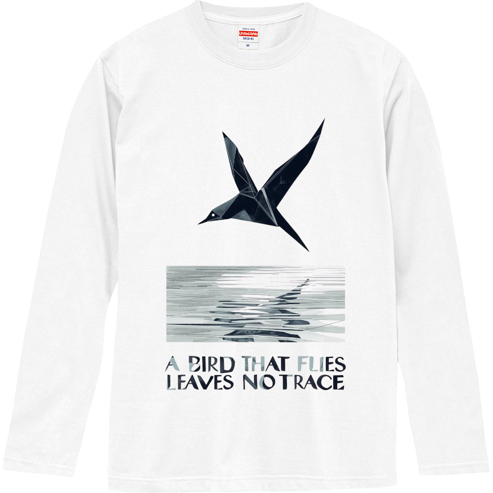 [ロングTシャツ] A bird that flies leaves no trace.