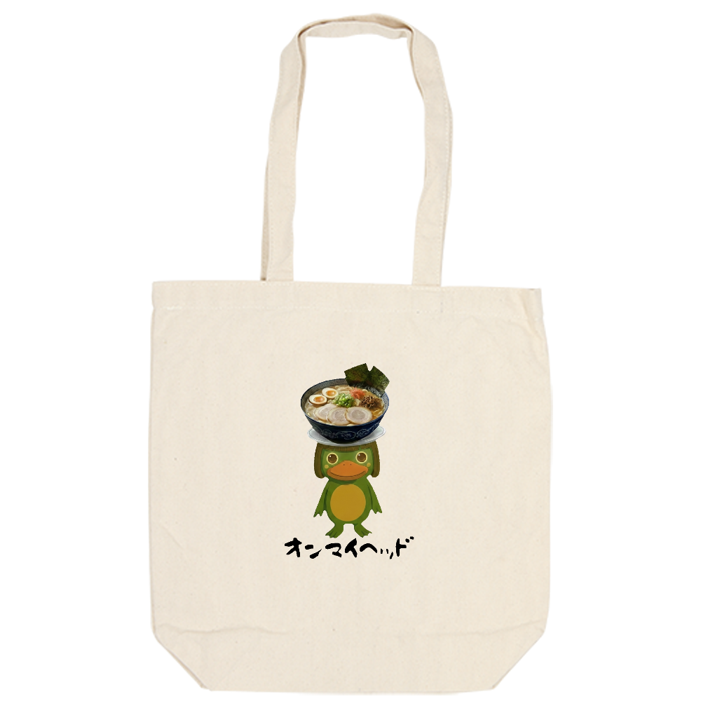 ​On My Head Tote Bag - RAMEN Kappa - (オンマイヘッド トートバッグ ラーメンかっぱ) 【日本国内送料無料】