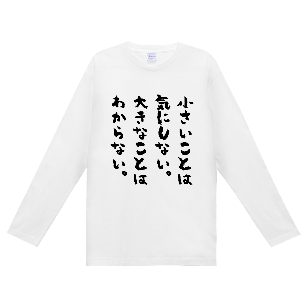 小さいことは気にしない。大きなことはわからない。Tシャツ 面白い 筆文字 ゆるい 名言 メンズ レディース