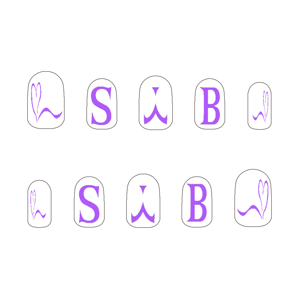 ハート4　2509　ネイルチップSS