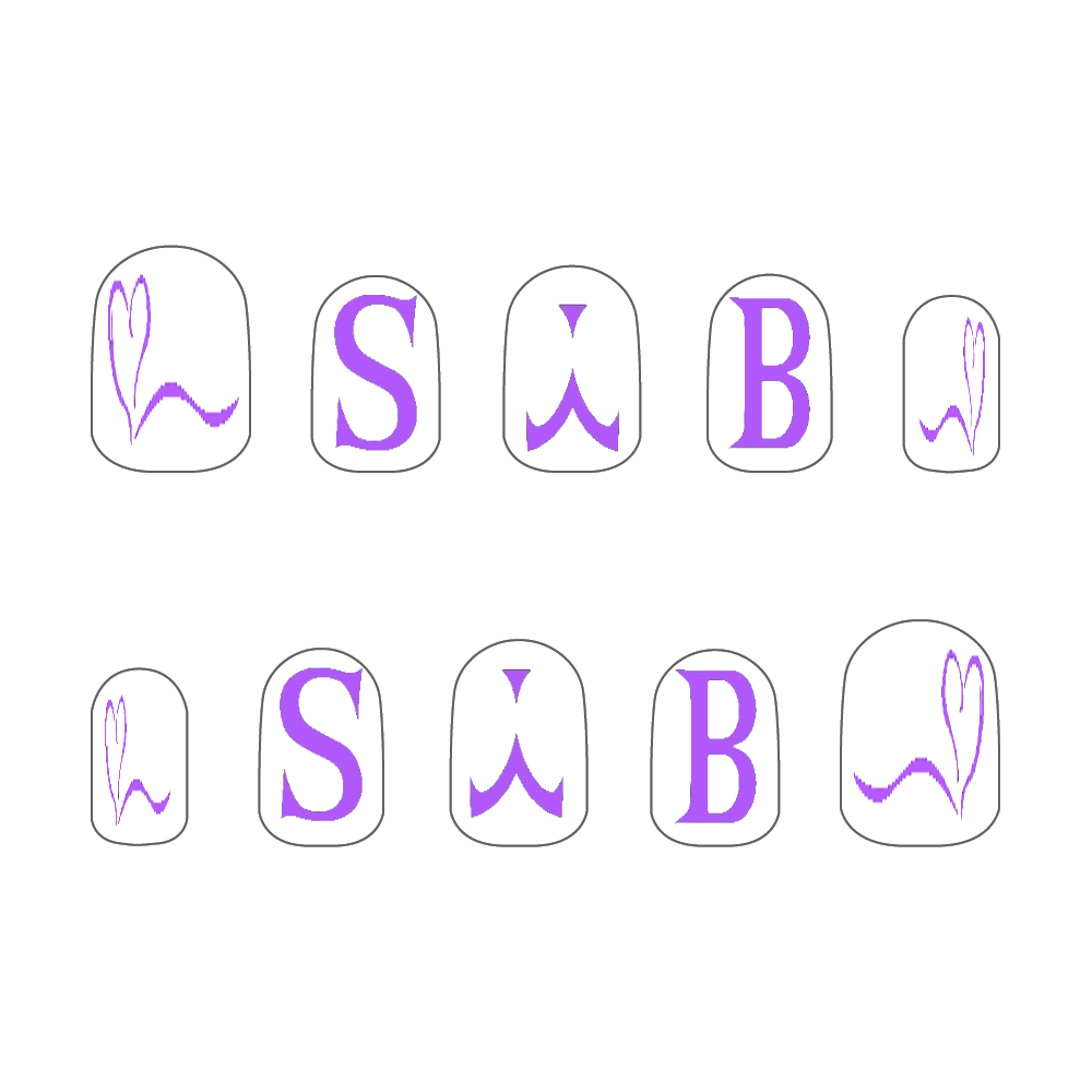 ハート4　2509　ネイルチップM