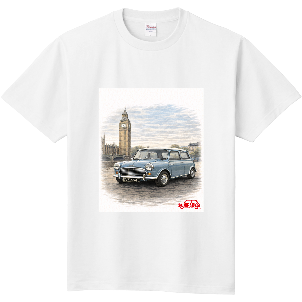 MINIBAKKA定番Tシャツ ローバーミニ ブルー