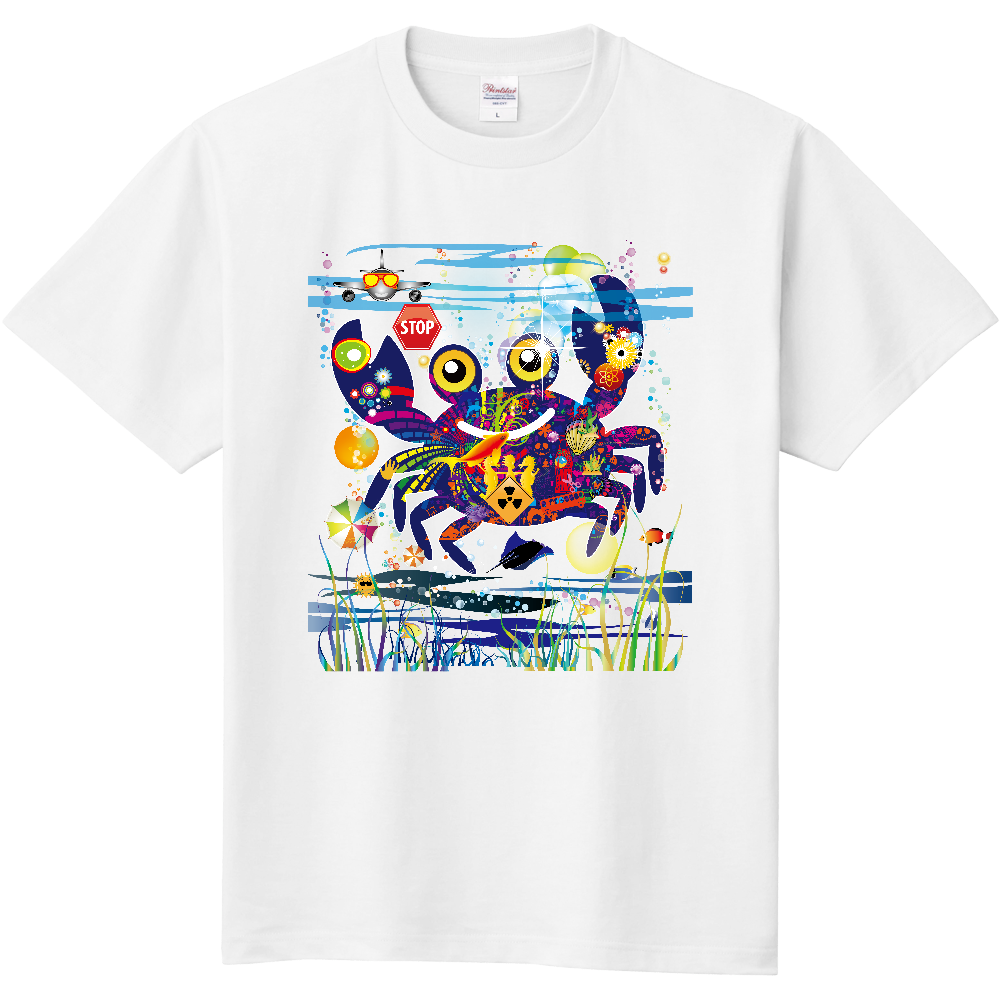 A030　ポップ『カニ』 定番Ｔシャツ｜PrintStar