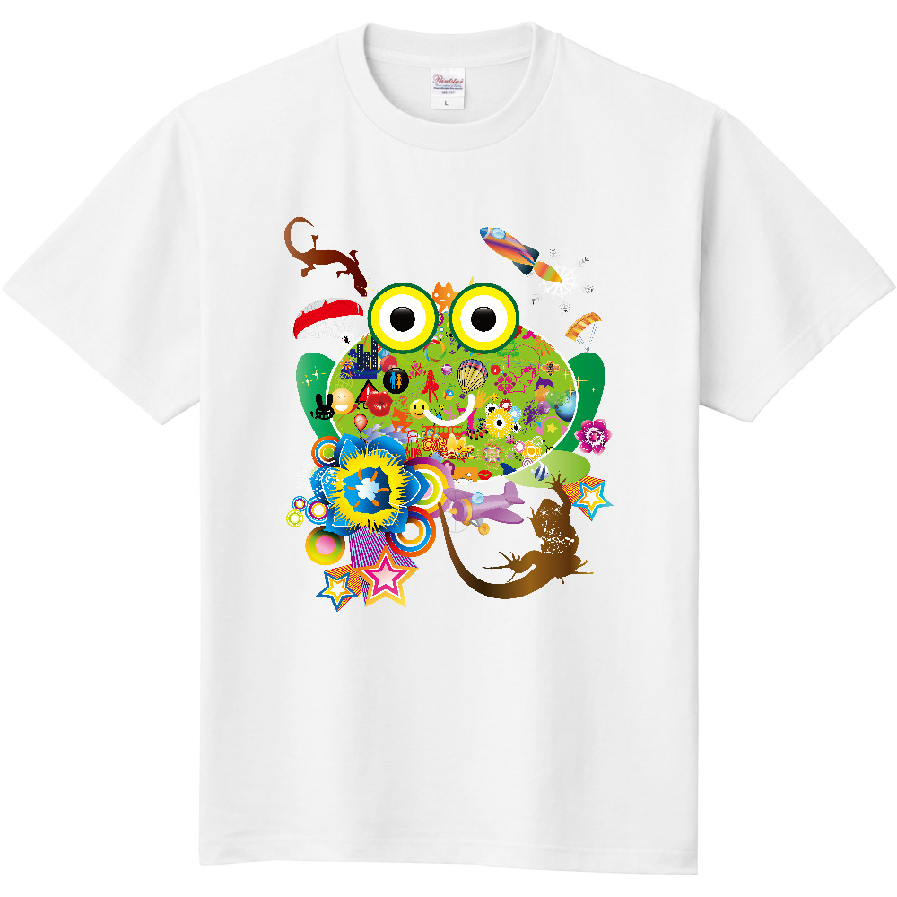 A032 ポップ『カエル』 定番Tシャツ|PrintStar