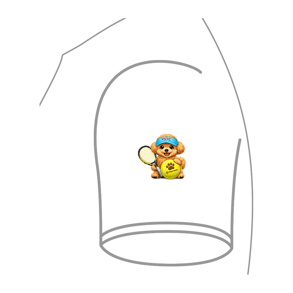 定番Ｔシャツ  Tennis＆ToyPoodle 　左袖