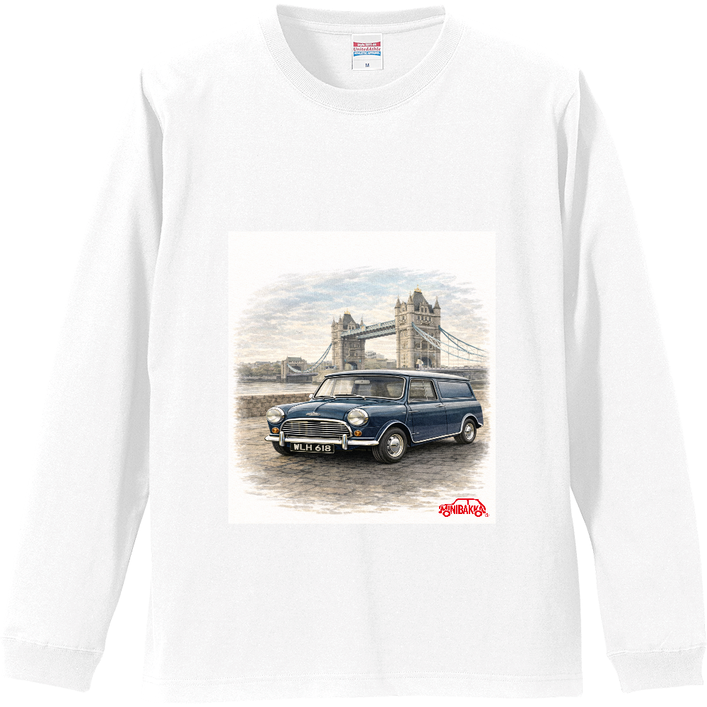 MINIBAKKAリブ付ロングスリーブＴシャツ  ローバーmini van