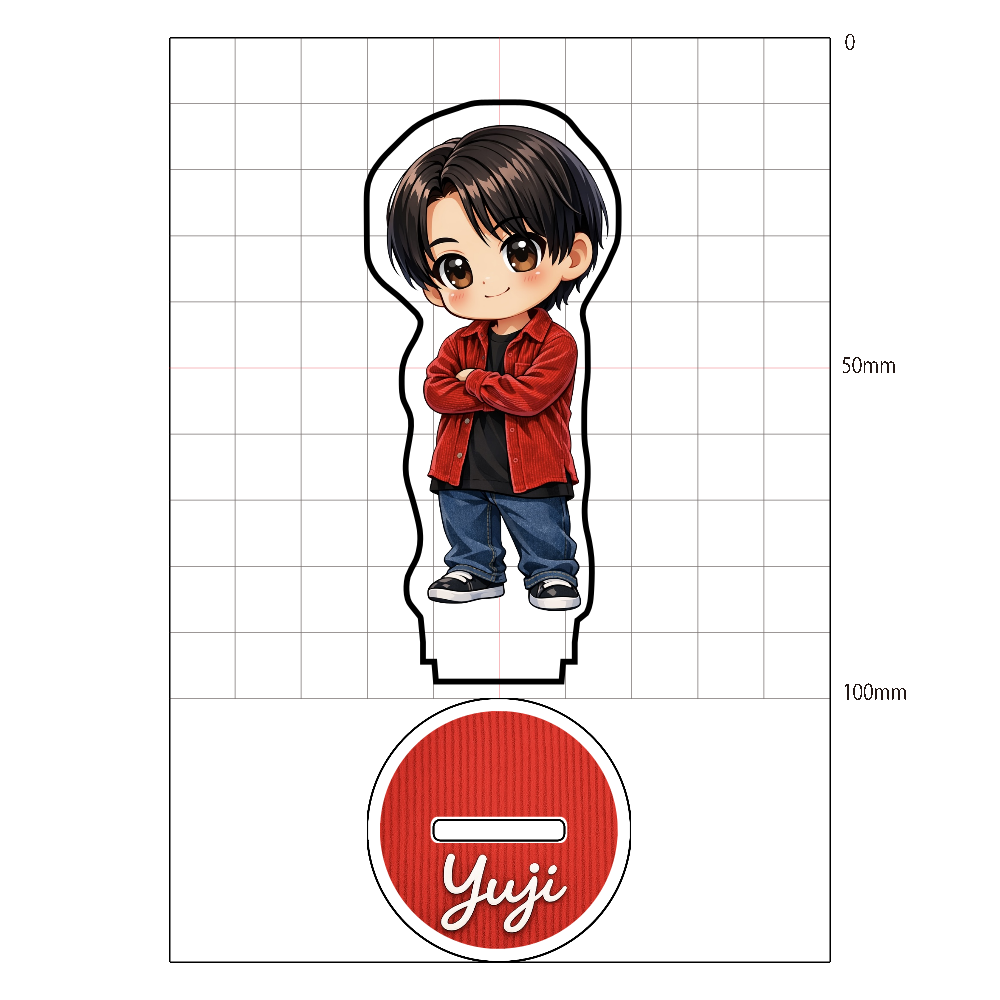  こちらの姿もお好きですか？ラフにやったります！（マスコットアクスタ）