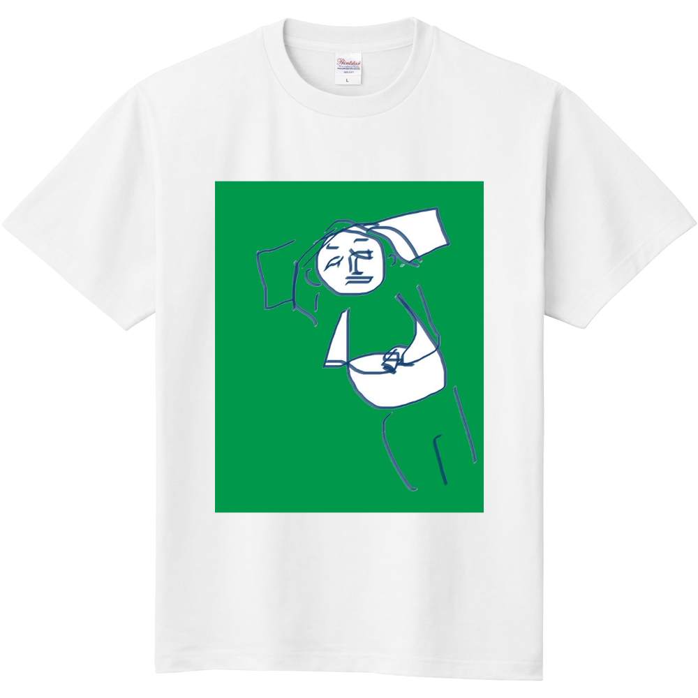 新しい枕の寝心地を確かめている人